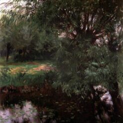 John Singer Sargent 'A Backwater at Wargrave' Realism Landscape – Fine Art Reproduction on Canvas