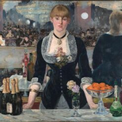Hand-Painted Oil Reproduction of Manet's 'A Bar at the Folies-Bergère' – Iconic Impressionist Artwork