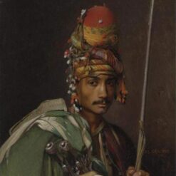 A Bashi Bazouk – 1869 by Jean-Léon Gérôme | Romantic Orientalist Portrait in Oil
