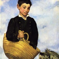 A Boy with a Dog – Inspired by Édouard Manet (1861) Realist Genre Painting Reproduction
