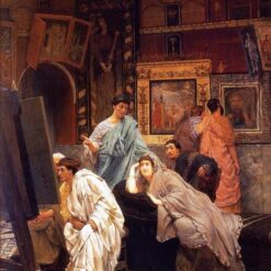 Sir Lawrence Alma-Tadema Oil Painting – A Collection of Pictures at the Time of Augustus (1867)
