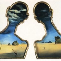Surrealist Figurative Oil Painting Inspired by Salvador Dali's "A Couple with Their Heads Full of Clouds" – Dreamlike Emotional Depth