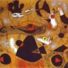 Surrealism at Its Best: Joan Miró’s 'A Dew Drop Falling' – Oil on Canvas