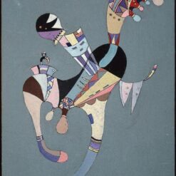 Wassily Kandinsky – A Floating Figure (1942) – A Tiny Abstract Masterpiece in Oil
