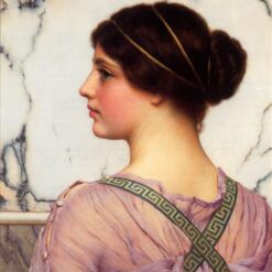 A Grecian Lovely by John William Godward | 1909 Neoclassical Oil Portrait Painting