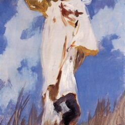 John Singer Sargent 'A Gust of Wind' Impressionism Genre Painting – Fine Art Reproduction on Canvas