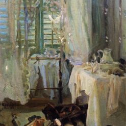 John Singer Sargent Oil Painting – A Hotel Room, c. 1906-1907, Impressionist Interior