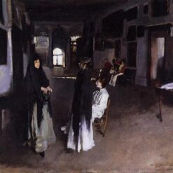 Oil Painting Inspired by John Singer Sargent’s A Venetian Interior – Realistic Genre Art on Canvas
