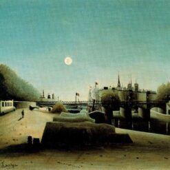 Premium Reproduction of Henri Rousseau’s "A View of the Ile Saint Louis" – Paris Cityscape Oil Painting on Canvas