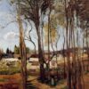 Realist Landscape: "A Village through the Trees" by Camille Pissarro – 1868