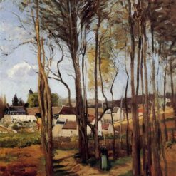 Realist Landscape: "A Village through the Trees" by Camille Pissarro – 1868