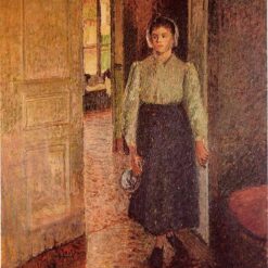A Young Maid" (1896) – Impressionist Portrait of a Maid by Camille Pissarro