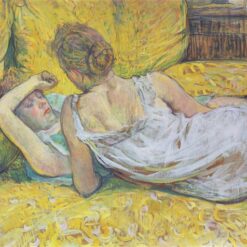 Abandonment (Les Deux Amies)" by Henri de Toulouse-Lautrec – 1895 Post-Impressionist Oil Painting