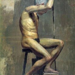 Realistic Nude Oil Painting Inspired by Pablo Picasso – 'Academical Study' on Canvas