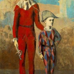 Oil Painting Inspired by Picasso's Rose Period – 'Acrobat and Young Harlequin' (1905) Genre Art