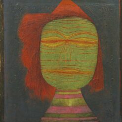 Abstract Portrait Oil Painting Actor's Mask by Paul Klee (1924) – Cubism Art for Modern Home and Office Decor