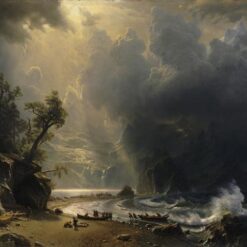 Albert Bierstadt’s 'Puget Sound on the Pacific Coast' (1870) – Stunning Luminism Oil Reproduction of a Pacific Landscape