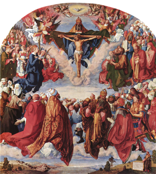 Adoration of the Trinity by Albrecht Dürer – 1511 Northern Renaissance Oil Painting on Panel