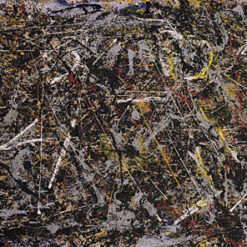 Pollock 'Alchemy' Action Painting – Customizable Abstract Enamel & Oil Painting on Canvas