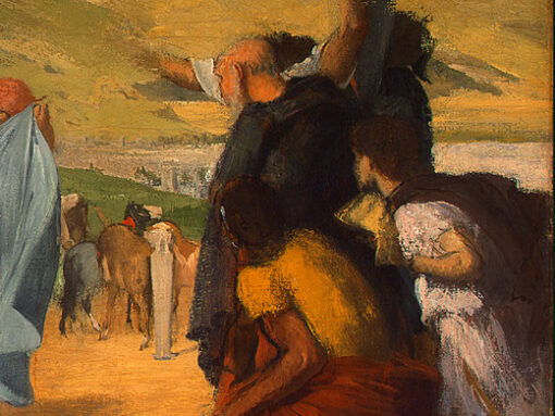 Edgar Degas, Alexandre et Bucéphale (détail) – Reproduction à l'huile d'un tableau historique dans le style impressionniste (1861)