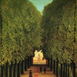 Alleyway in the Park of Saint Cloud by Henri Rousseau – 1908 Naïve Art Landscape Oil Painting Replica | Hand-Painted on Canvas