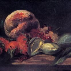 Almonds, Currants, and Peaches – Inspired by Edouard Manet (1869) Impressionist Still Life Oil Painting on Canvas