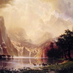Among the Sierra Nevada Mountains, California (1868) by Albert Bierstadt | Luminism Landscape Art