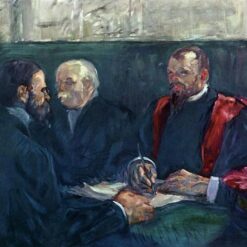 An Examination at the Faculty of Medicine, Paris" – 1901 Henri de Toulouse-Lautrec Post-Impressionist Oil Painting