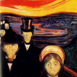 Anxiety by Edvard Munch – Expressionist Oil Painting Reproduction on Canvas