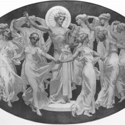 John Singer Sargent Oil Painting – Apollo and the Muses, 1916-1921, Neoclassical Mythological Art