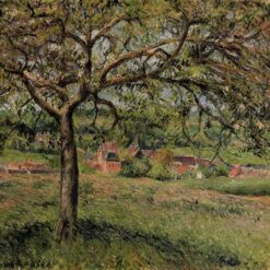 Apple Tree at Eragny" – 1884, Impressionist Oil Painting by Camille Pissarro