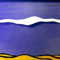 Roy Lichtenstein 'Arctic Landscape' Pop Art – Customizable Magna, Oil & Plexiglass Canvas Art