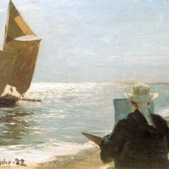 Peder Severin Kroyer – 1882 "Artists on the Beach" Impressionism Genre Art | Oil Painting Reproduction