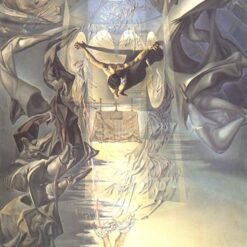 Surrealist Religious Oil Painting - "Assumpta Corpuscularia Lapislazulina" Inspired by Salvador Dalí