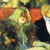 Post-Impressionist Masterpiece: At the Rat Mort by Henri de Toulouse-Lautrec – 1899 Oil Painting