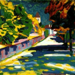 Wassily Kandinsky’s Autumn in Bavaria – 1908 Expressionist Landscape Painting Replica