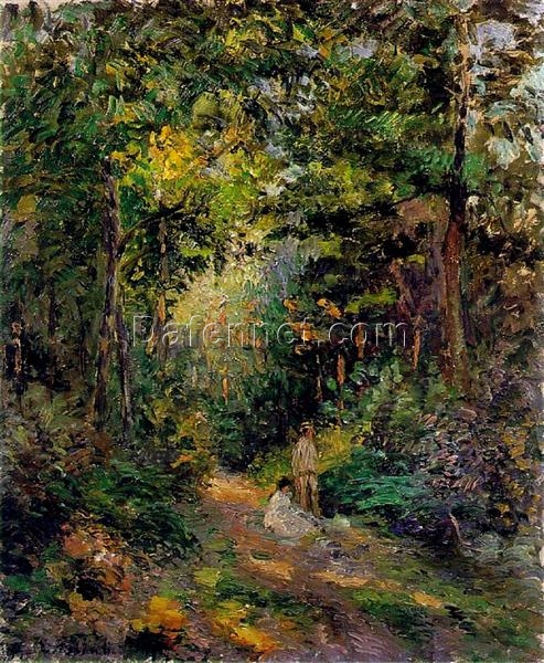 Camille Pissarro “Autumn, Path Through the Woods” – 1876 Landscape in Oil on Canvas