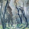 Henri Matisse Inspired Landscape – Avenue of Olive Trees (1920) – Post-Impressionist Oil Painting