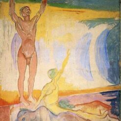 Awakening Men by Edvard Munch – 1911-1916 Expressionist Oil Painting