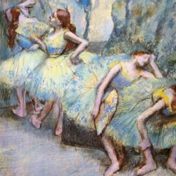 Ballet Dancers in the Wings (1900) – Edgar Degas Pastel Painting of Dancers Awaiting Performance