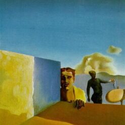 The Anguished Barber – Surreal Oil Painting Inspired by Salvador Dali’s Persistence of Good Weather