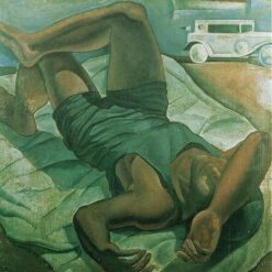 Bather – Cubism and Expressionism Oil Painting Inspired by Salvador Dali, Genre Painting