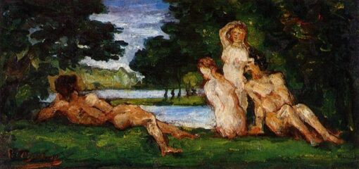 Väter” von Paul Cézanne - Impressionistische Landschaft und Aktstudie (1870)