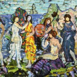Bathers by Maurice Prendergast – Post-Impressionist Nude Oil Painting (c. 1912)