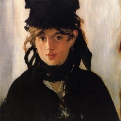Berthe Morisot with a Bouquet of Violets – Inspired by Edouard Manet (1872) Impressionist Portrait