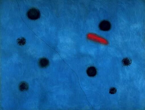 Inspired by Joan Miró’s Blue I (1961) – Abstract Surrealist Oil Painting on Large Canvas (355 x 270 cm)