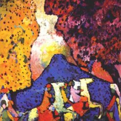 Wassily Kandinsky – Blue Mountain (1908) Expressionist Landscape Reproduction