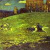 Expressionist Landscape: Blue Rider by Wassily Kandinsky, 1903 – High-Quality Canvas Print