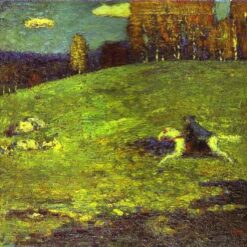 Expressionist Landscape: Blue Rider by Wassily Kandinsky, 1903 – High-Quality Canvas Print
