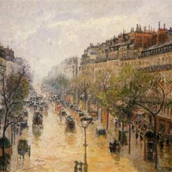 Boulevard Montmartre Spring Rain" by Camille Pissarro – Oil on Canvas, 1897